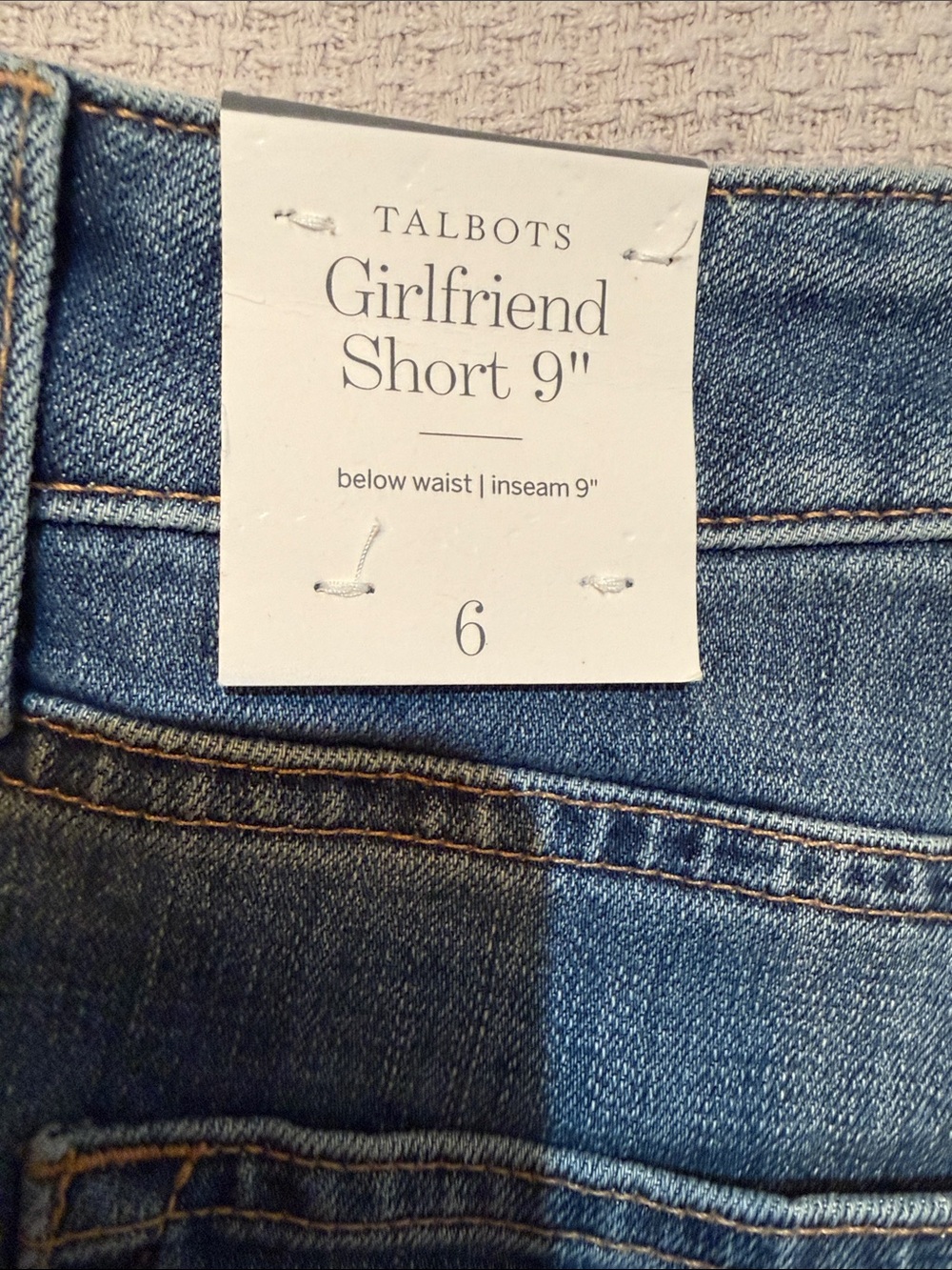 Talbots Blue Denim Shorts with Front Pocket Detail - Picture 4 of 5